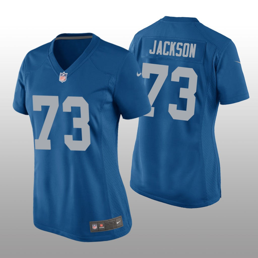Detroit Lions Jonah Jackson Blue Jersey Throwback Game Women's
