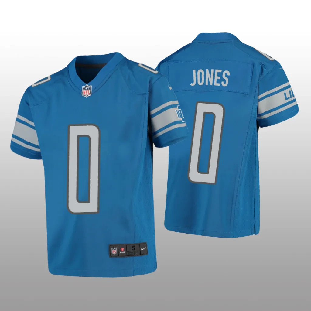 Detroit Lions Marvin Jones Blue Jersey Game Youth