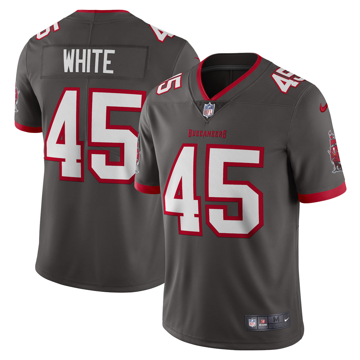 Devin White Tampa Bay Buccaneers Nike Vapor Limited Jersey Pewter