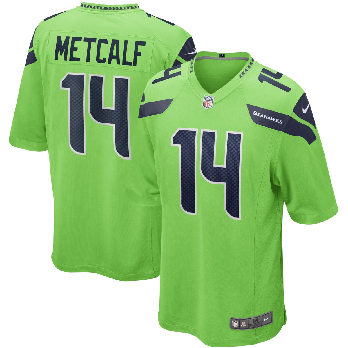 DK Metcalf Seattle Seahawks Nike Game Jersey Neon Green