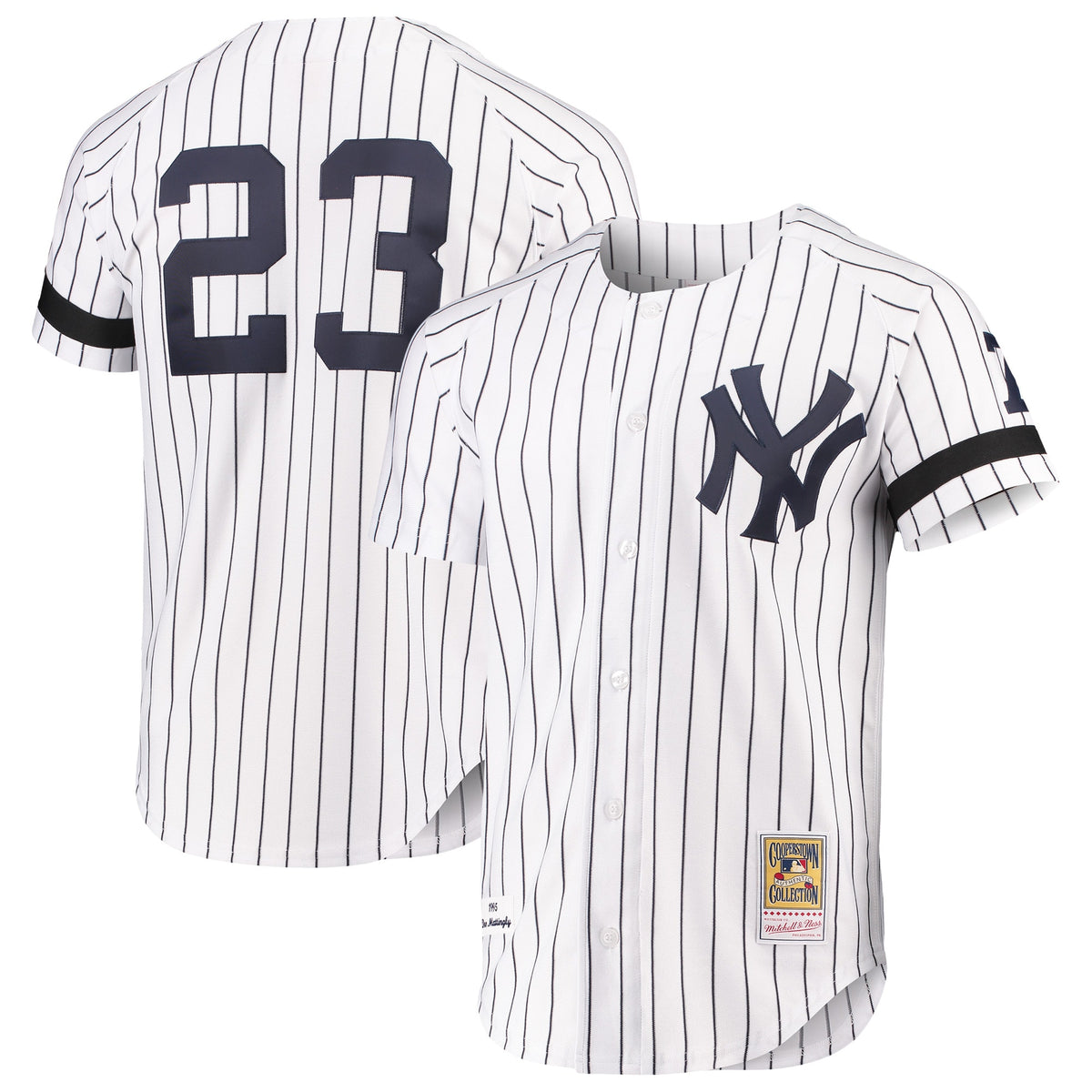 Don Mattingly New York Yankees Mitchell Ness Cooperstown Collection Authentic Jersey White
