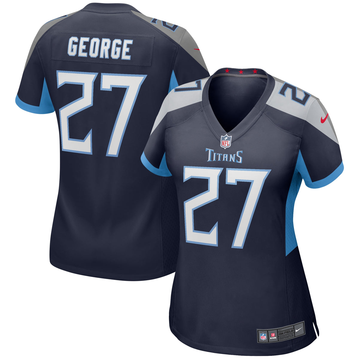 Eddie George Tennessee Titans Nike Women's Game Retired Player Jersey Navy