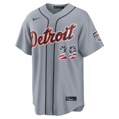 Fourth of July Men's Detroit Tigers Tarik Skubal Nike Gray USA 250 Stadium Jersey