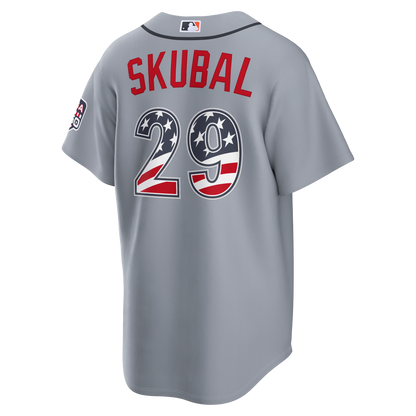 Fourth of July Men's Detroit Tigers Tarik Skubal Nike Gray USA 250 Stadium Jersey