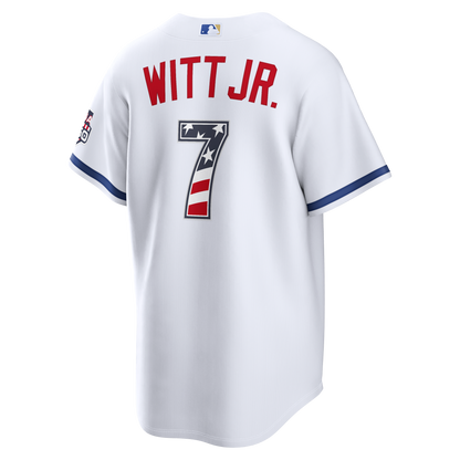 Fourth of July Men's Kansas City Royals Bobby Witt Jr. Nike White USA 250 Stadium Jersey