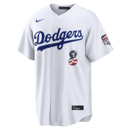 Fourth of July Men's Los Angeles Dodgers Enrique Herní¡ndez Nike White USA 250 Stadium Jersey
