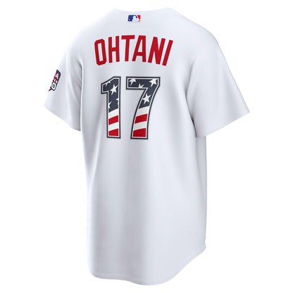 Fourth of July Men's Los Angeles Dodgers Shohei Ohtani Nike White USA 250 Stadium Jersey