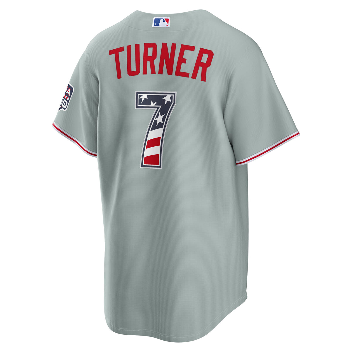 Fourth of July Men's Philadelphia Phillies Trea Turner Nike Gray USA 250 Stadium Jersey