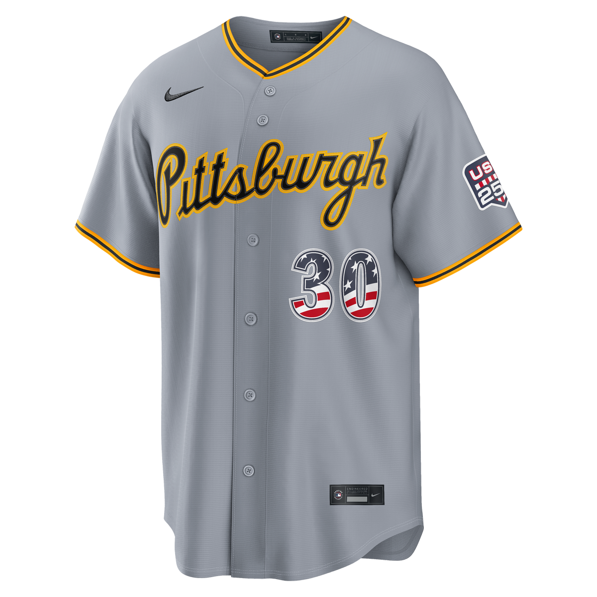 Fourth of July Men's Pittsburgh Pirates Paul Skenes Nike Gray USA 250 Stadium Jersey