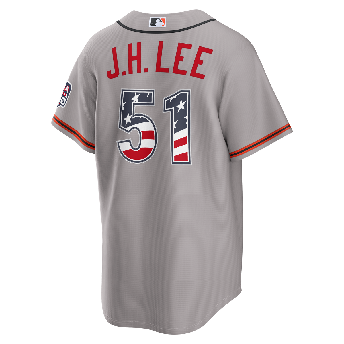 Fourth of July Men's San Francisco Giants Jung Hoo Lee Nike Gray USA 250 Stadium Jersey