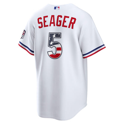 Fourth of July Men's Texas Rangers Corey Seager Nike White USA 250 Stadium Jersey