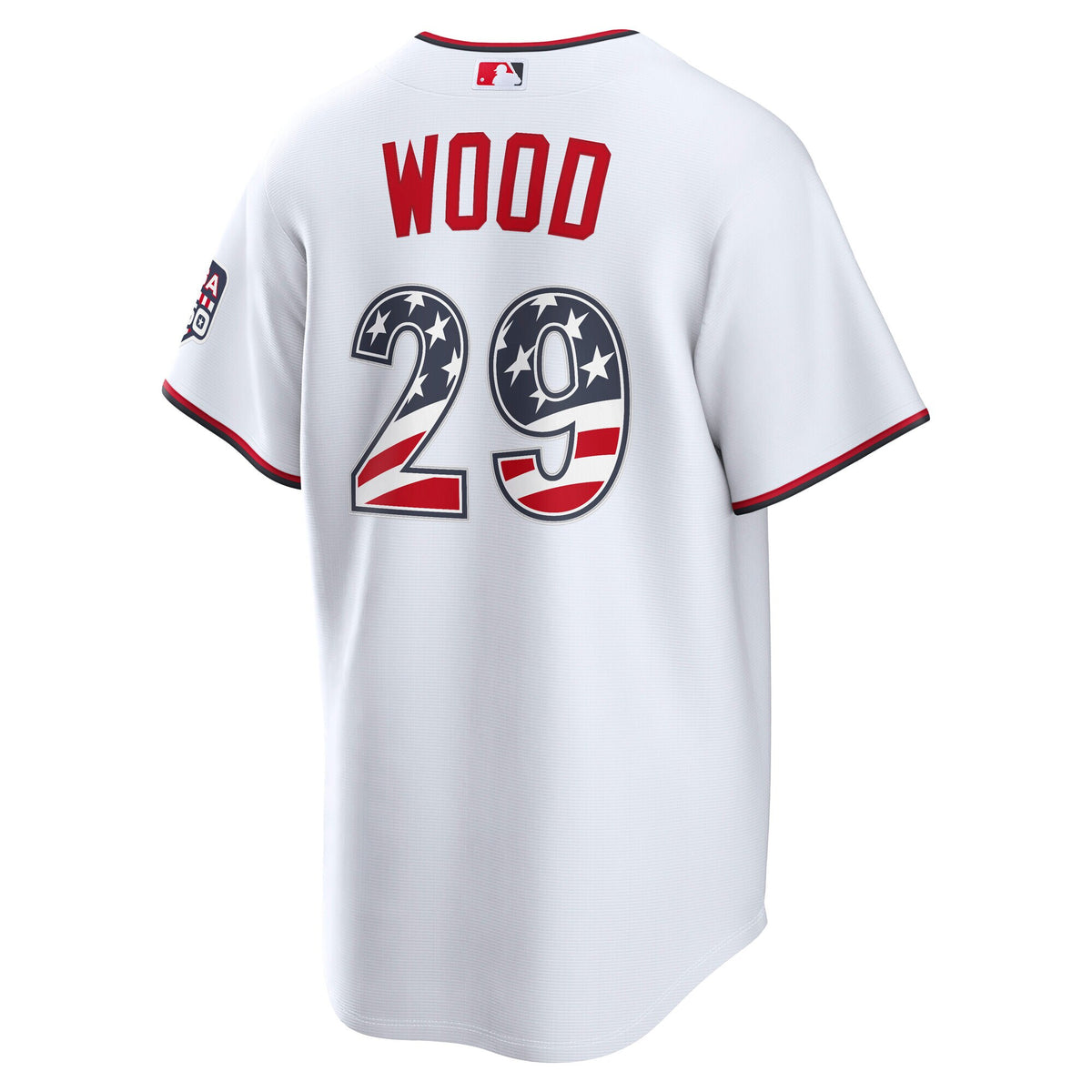 Fourth of July Men's Washington Nationals James Wood Nike White USA 250 Stadium Jersey