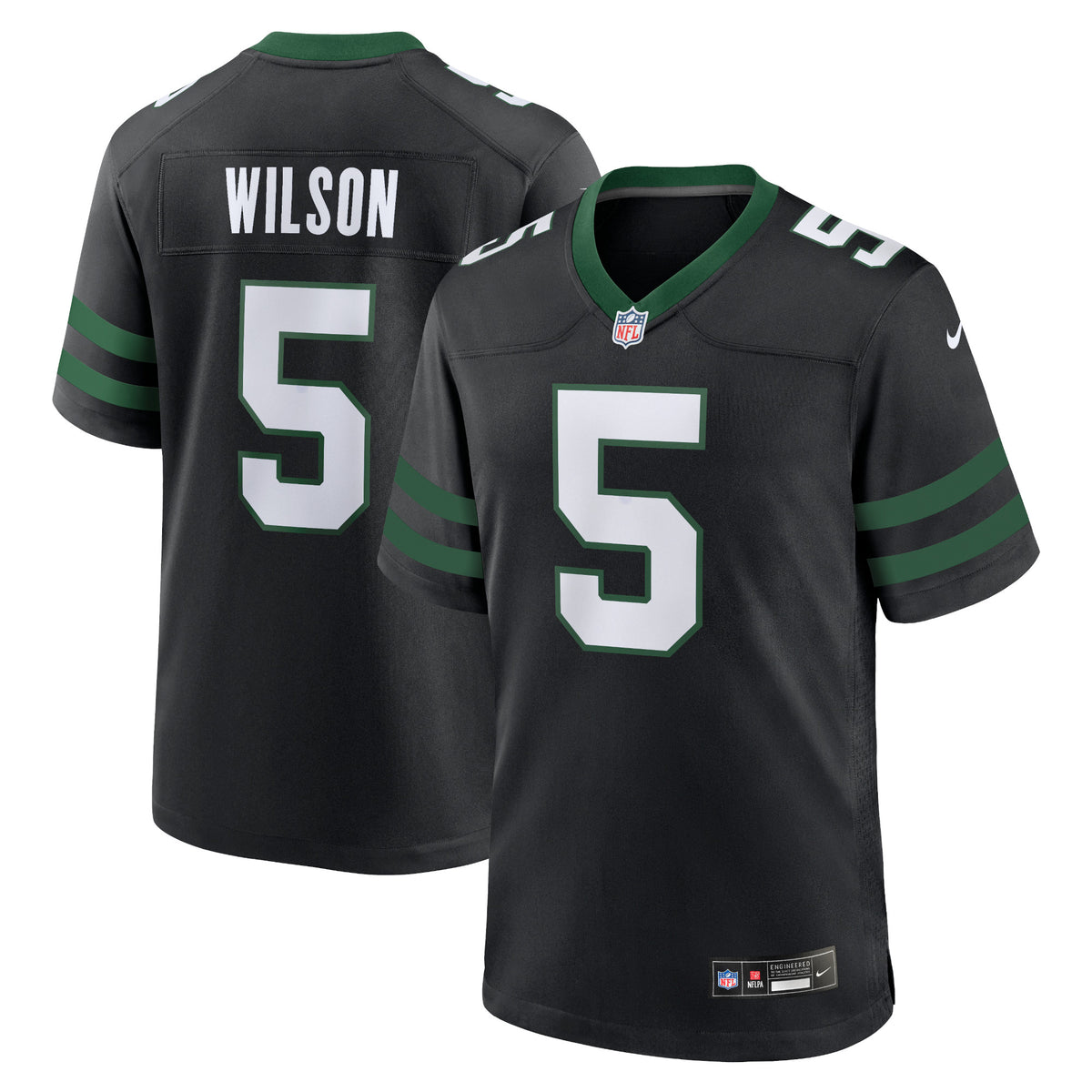 Garrett Wilson New York Jets Nike Alternate Game Jersey Legacy Black