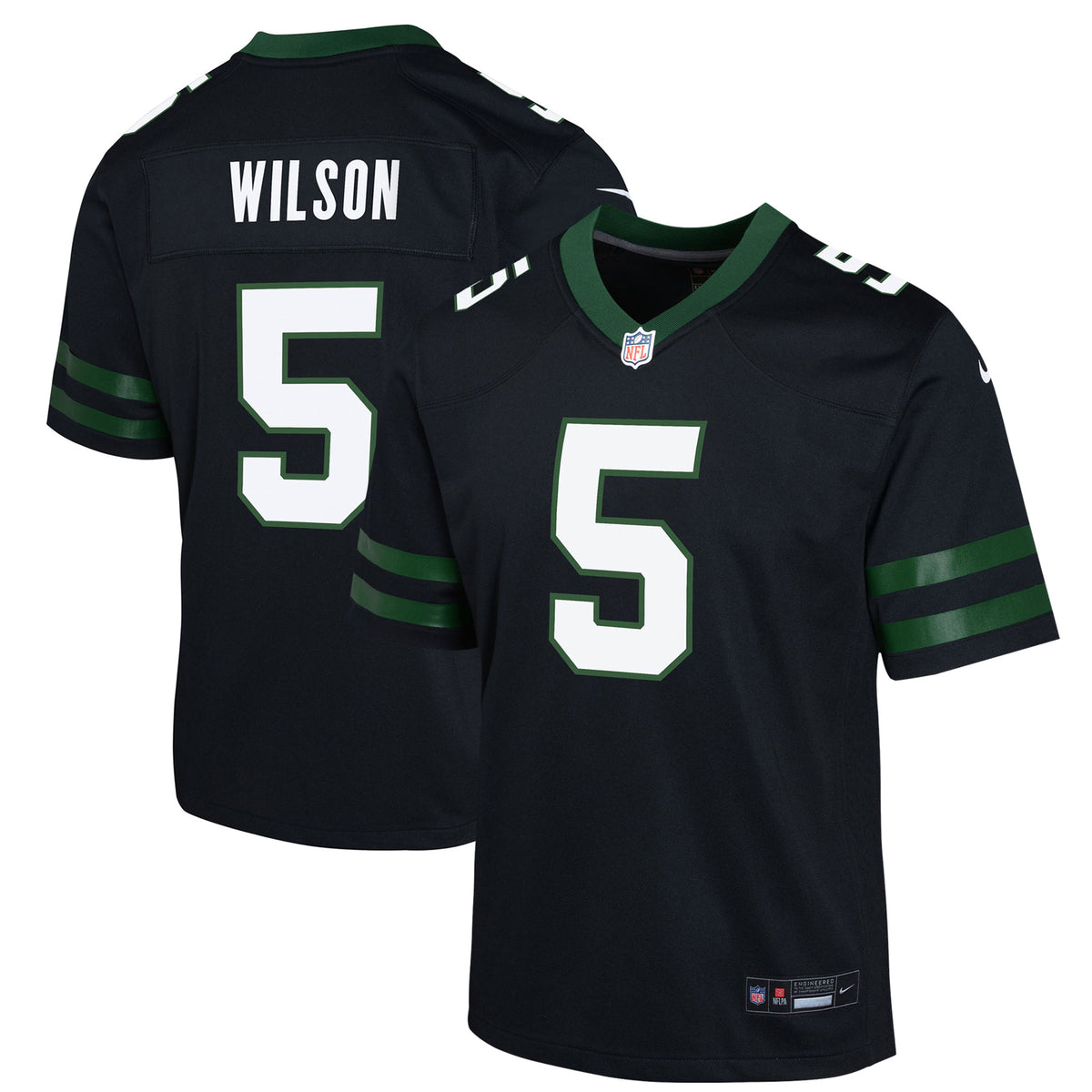Garrett Wilson New York Jets Nike Youth Alternate Game Jersey Legacy Black