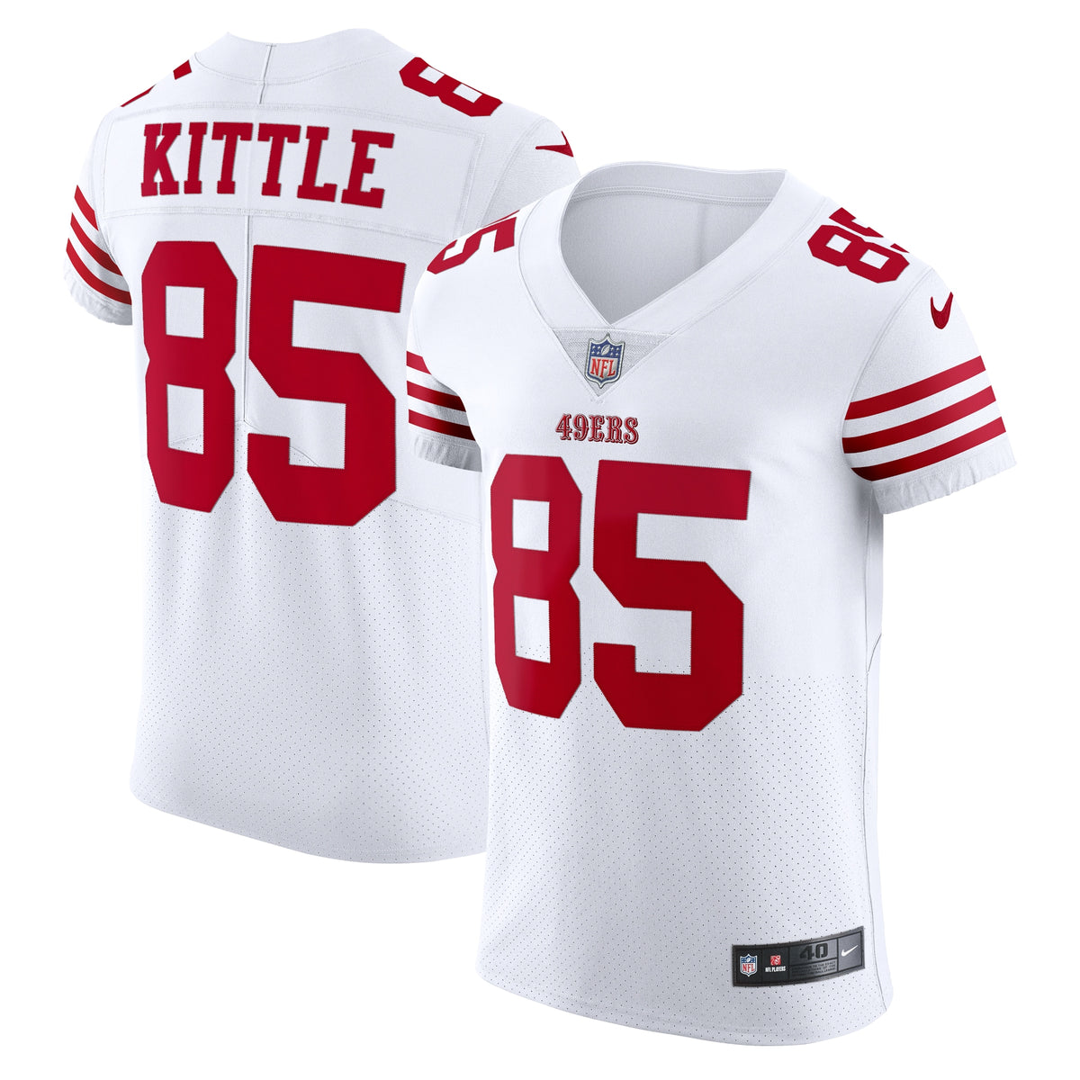 George Kittle San Francisco 49ers Nike Vapor Elite Jersey White
