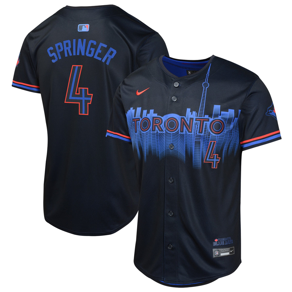 George Springer Toronto Blue Jays Nike Youth 2024 City Connect Limited Player Jersey Navy