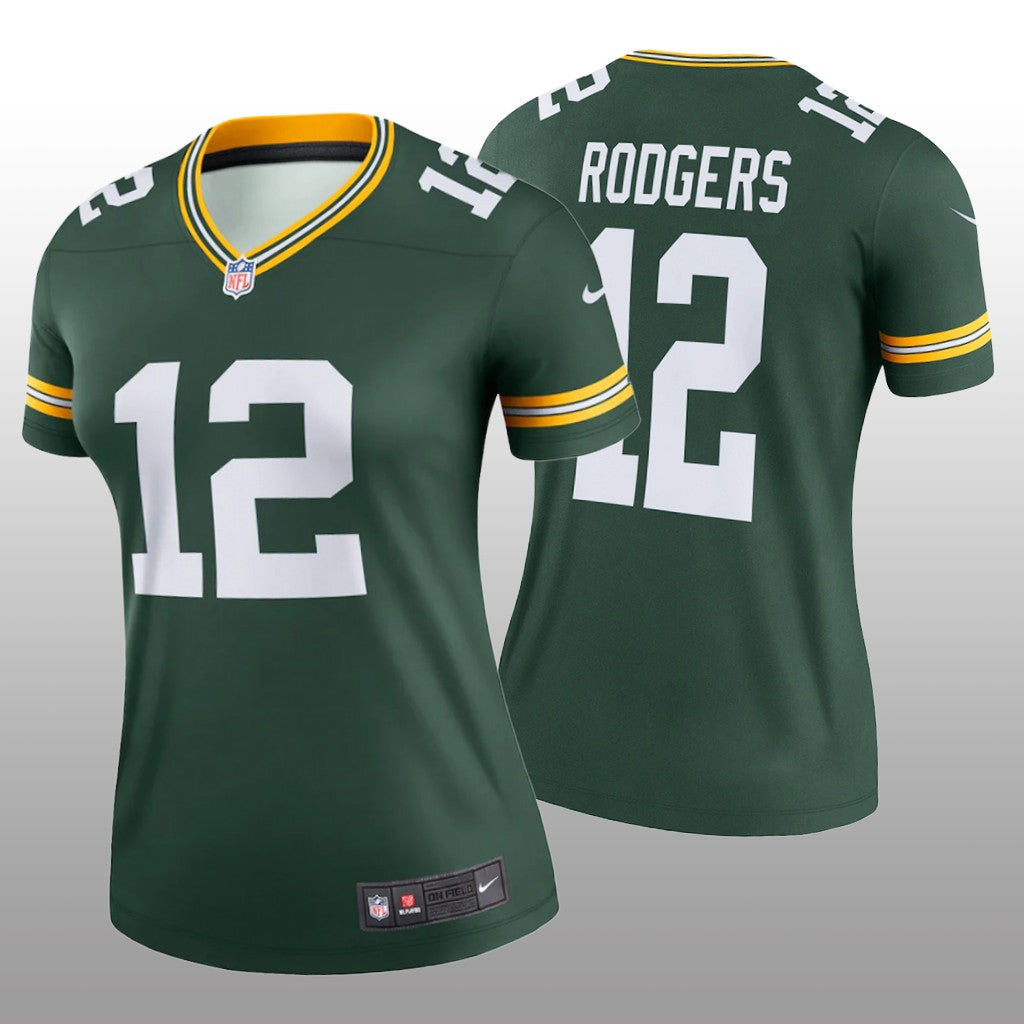 Green Bay Packers Aaron Rodgers Green Jersey Legend Women's