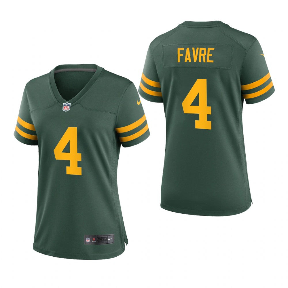 Green Bay Packers Brett Favre Green Jersey Alternate Game Women's