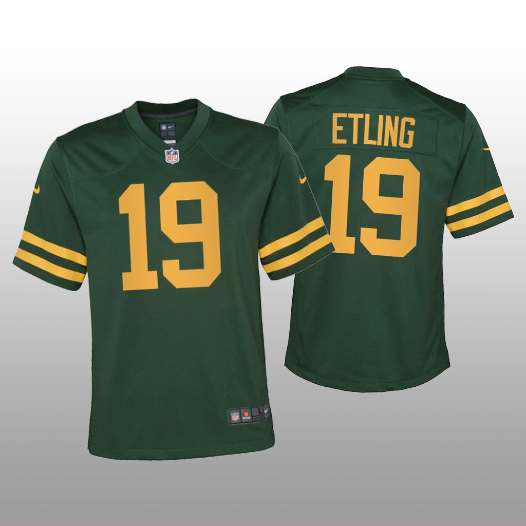 Green Bay Packers Danny Etling Green Jersey Alternate Game Youth