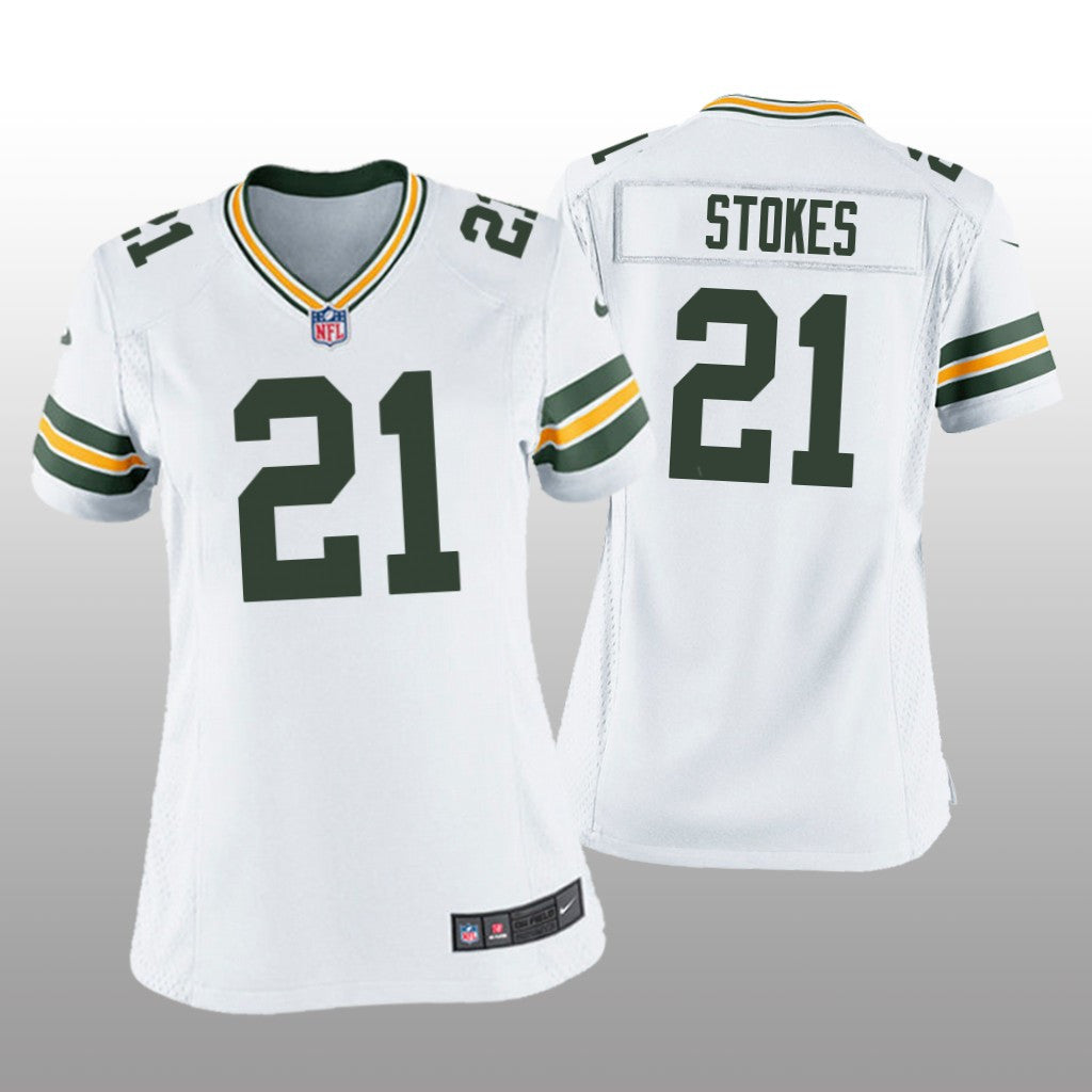 Green Bay Packers Eric Stokes White Jersey Game Women's