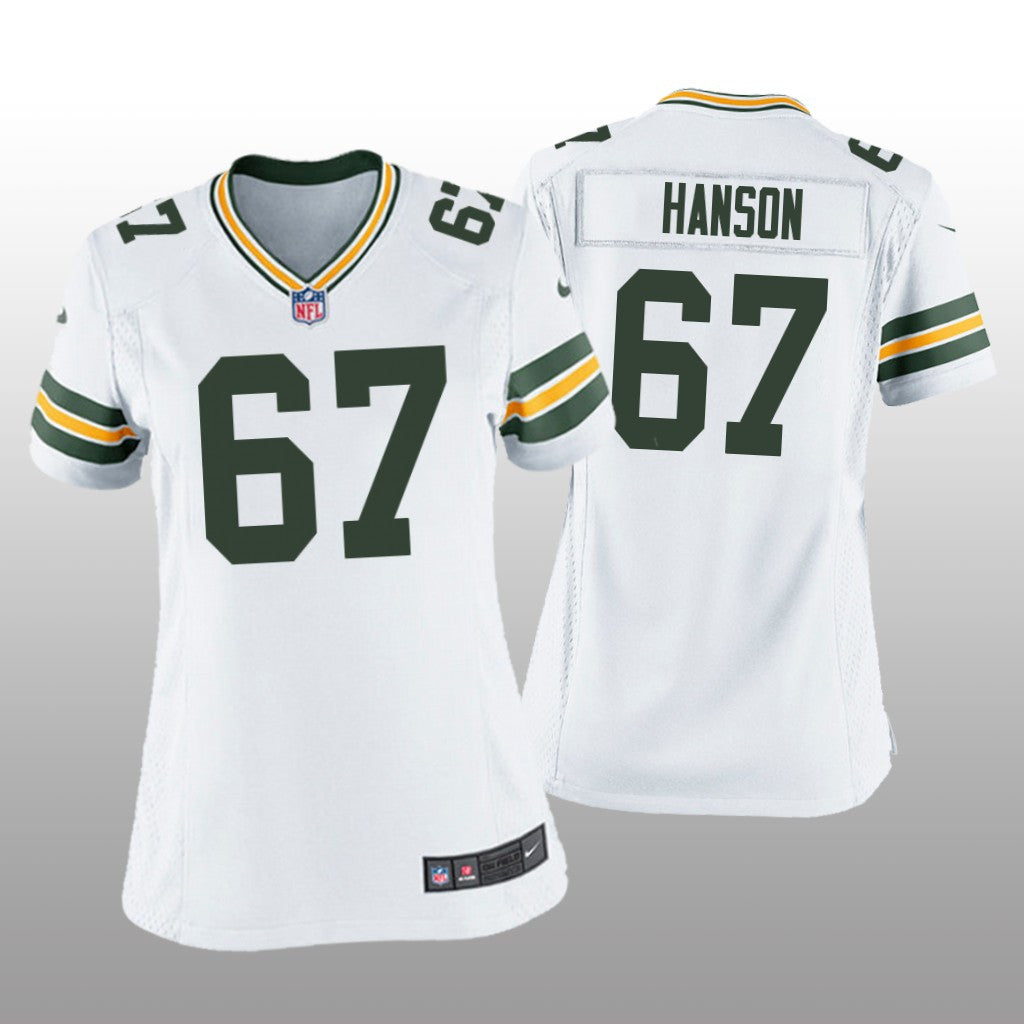 Green Bay Packers Jake Hanson White Jersey Game Women's