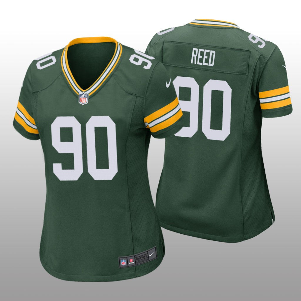 Green Bay Packers Jarran Reed Green Jersey Game Women's