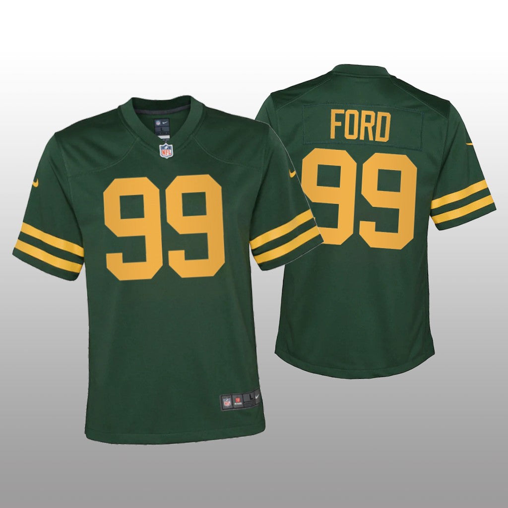 Green Bay Packers Jonathan Ford Green Jersey Alternate Game Youth