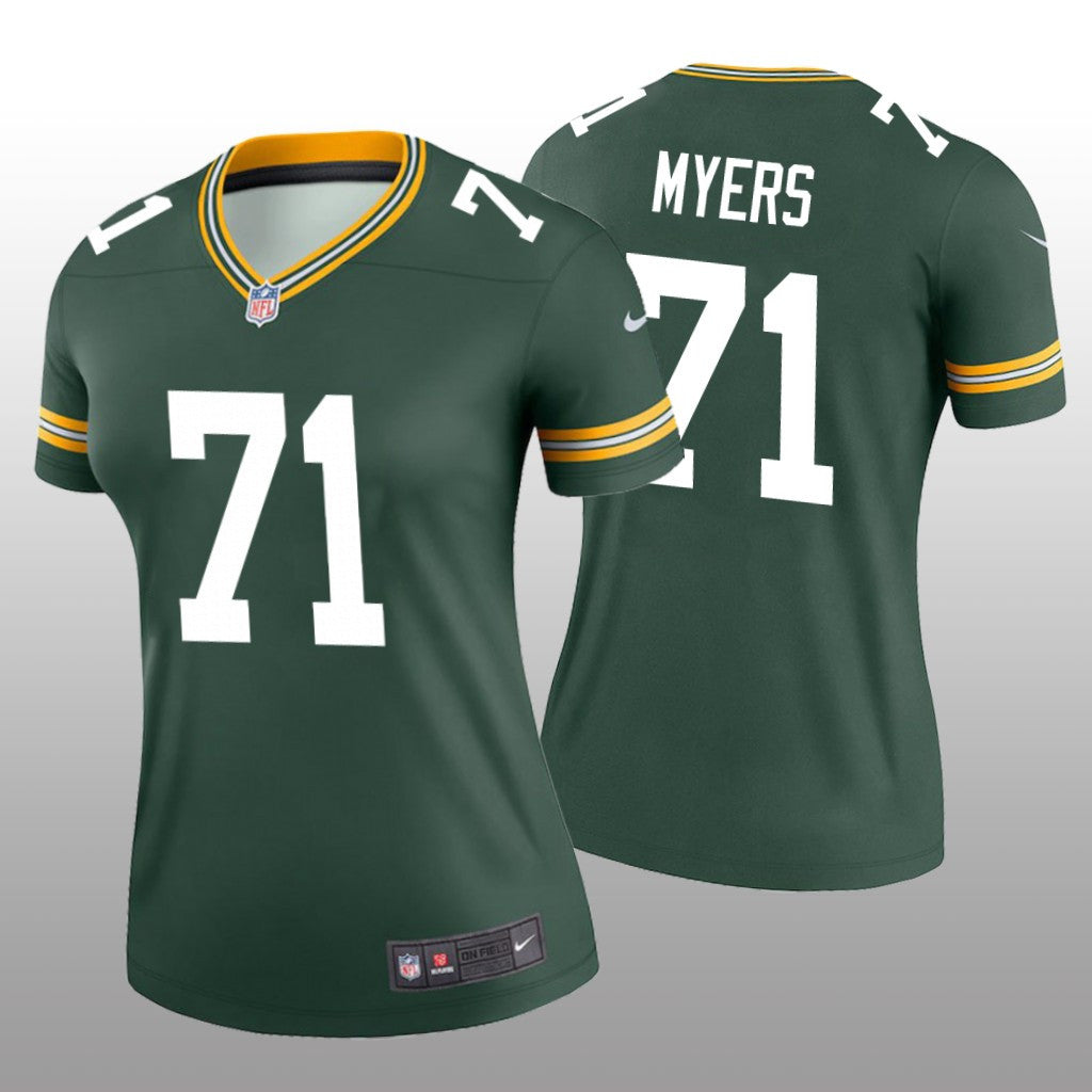 Green Bay Packers Josh Myers Green Jersey Legend Women's