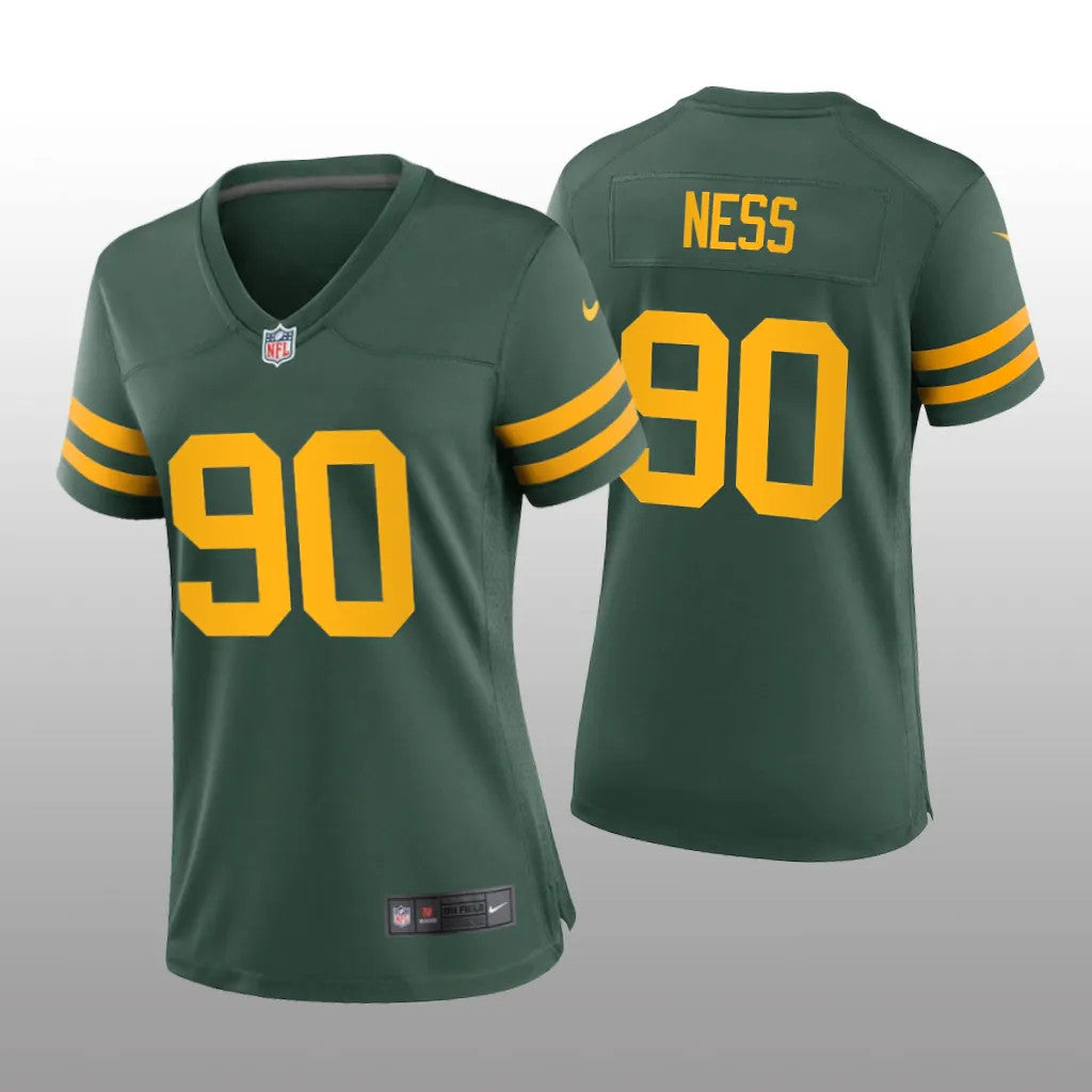 Green Bay Packers Lukas Van Ness Green Jersey Alternate Game Women's