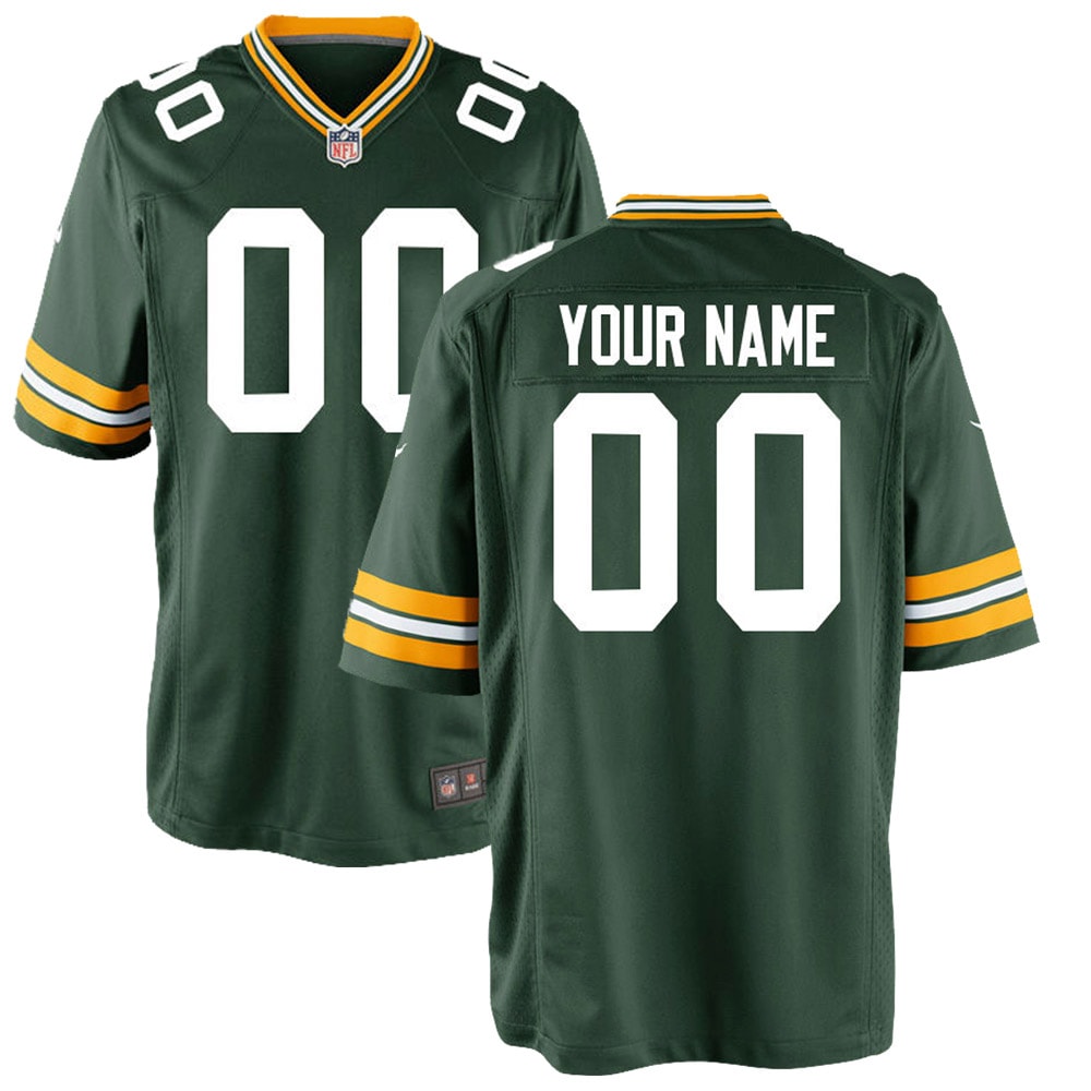 Green Bay Packers Nike Youth Custom Game Jersey Green
