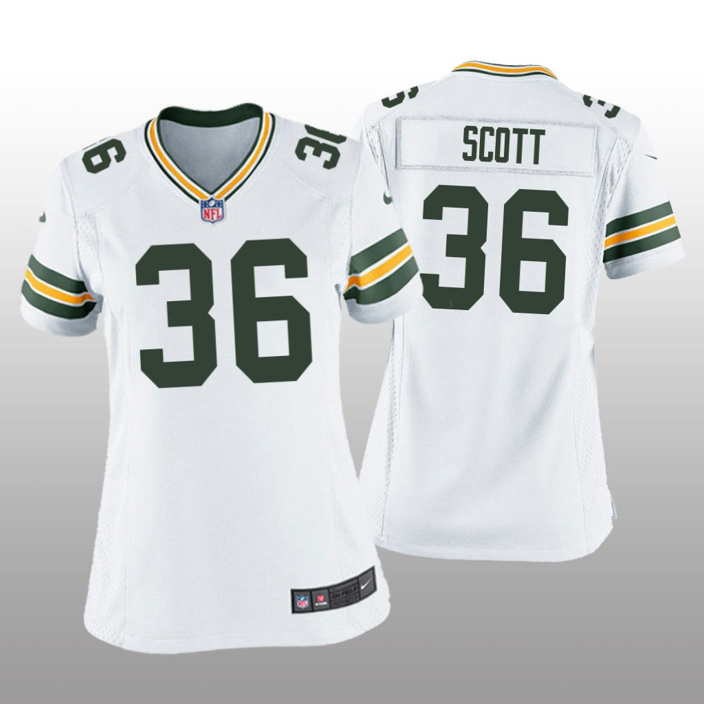 Green Bay Packers Vernon Scott White Jersey Game Women's