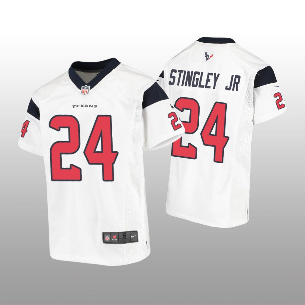 Houston Texans Derek Stingley Jr. White Jersey Game Youth