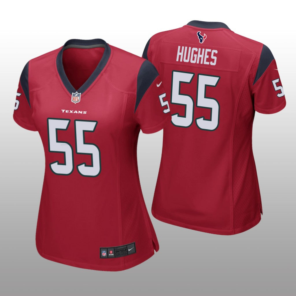 Houston Texans Jerry Hughes Red Jersey Game Women's