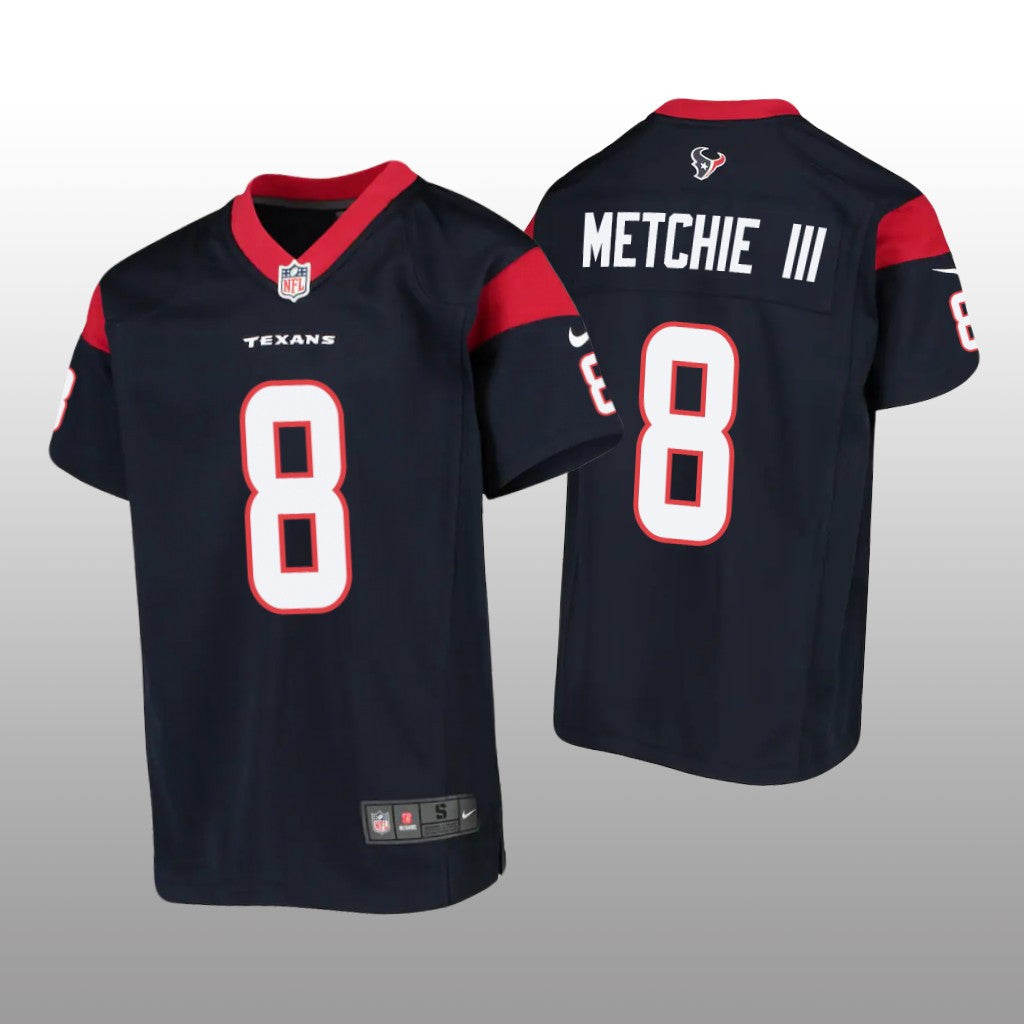 Houston Texans John Metchie III Navy Jersey Game Youth