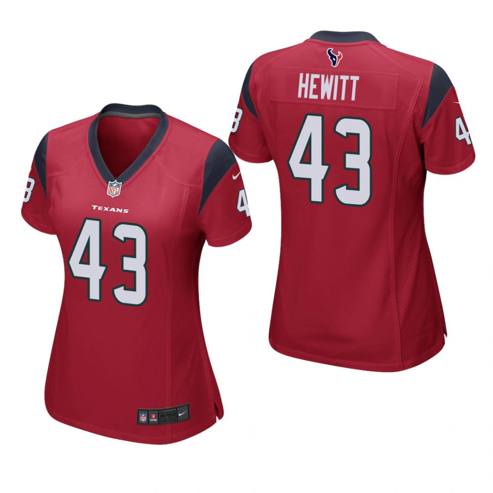 Houston Texans Neville Hewitt Red Jersey Game Women's