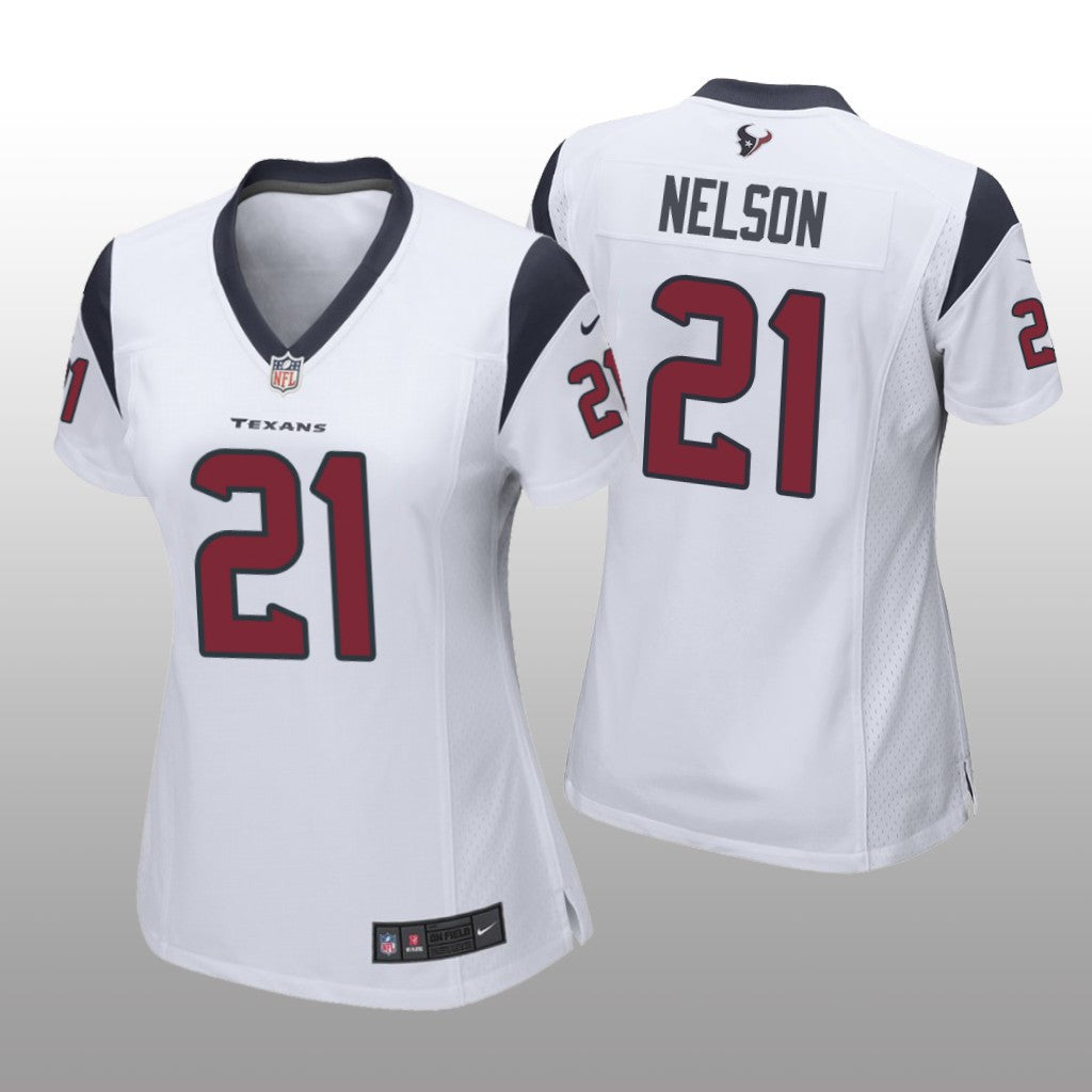 Houston Texans Steven Nelson White Jersey Game Women's