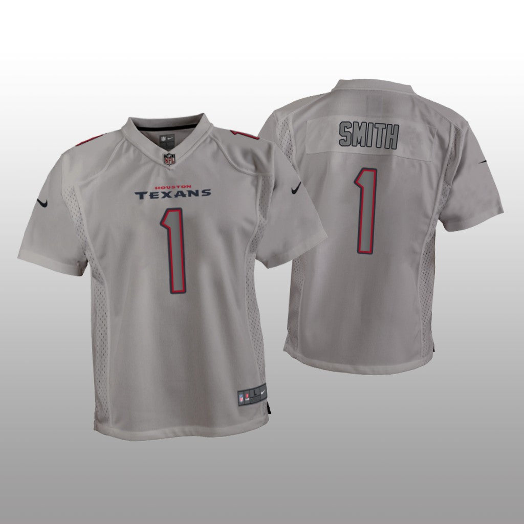 Houston Texans Tremon Smith Gray Jersey Atmosphere Fashion Game Youth