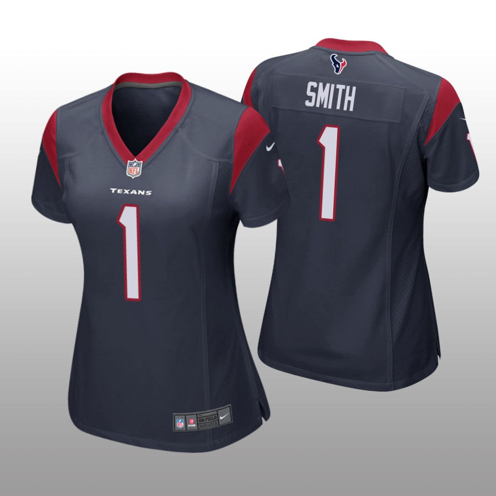 Houston Texans Tremon Smith Navy Jersey Game Women's