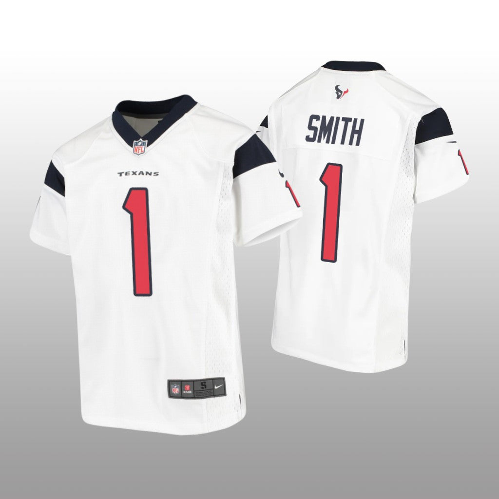 Houston Texans Tremon Smith White Jersey Game Youth