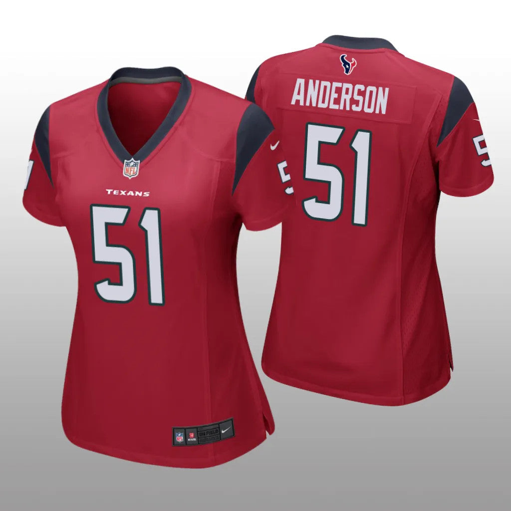 Houston Texans Will Anderson Red Jersey Game Women's