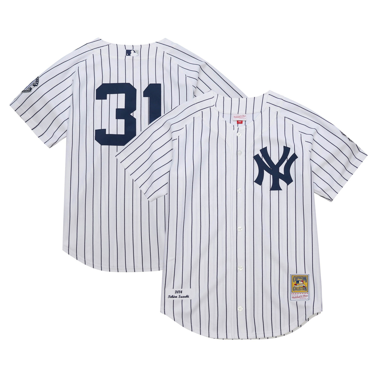 Ichiro Suzuki New York Yankees Mitchell Ness 2014 Cooperstown Collection Authentic Throwback Jersey White