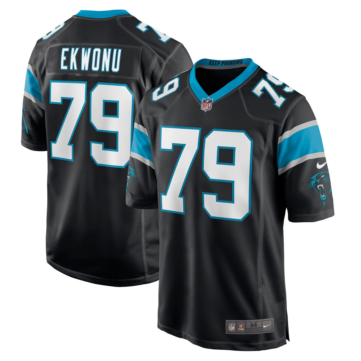 Ikem Ekwonu Carolina Panthers Nike Player Game Jersey Black