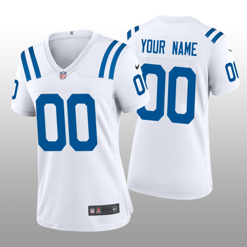 Indianapolis Colts Custom White Jersey Game Women's