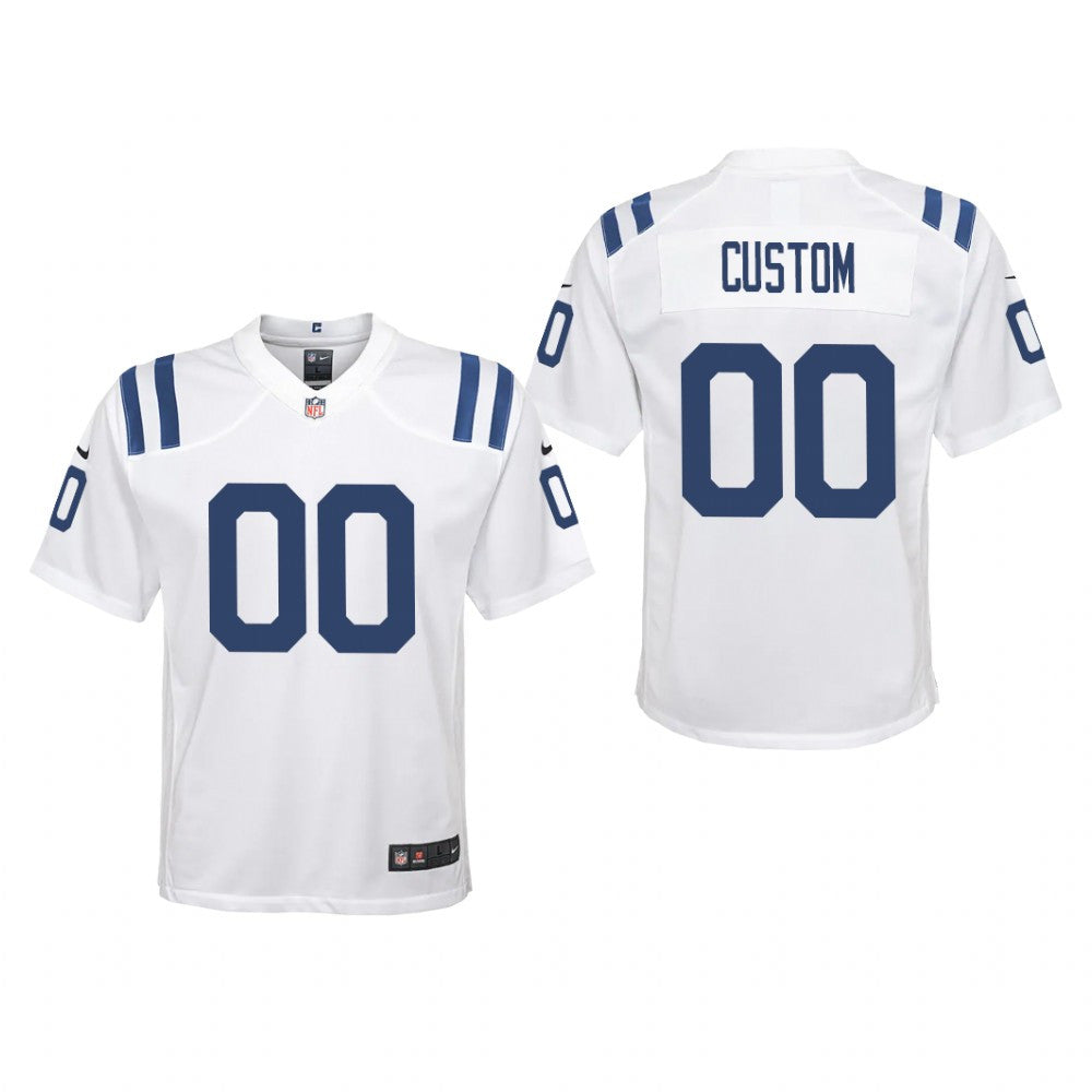 Indianapolis Colts Custom White Jersey Game Youth