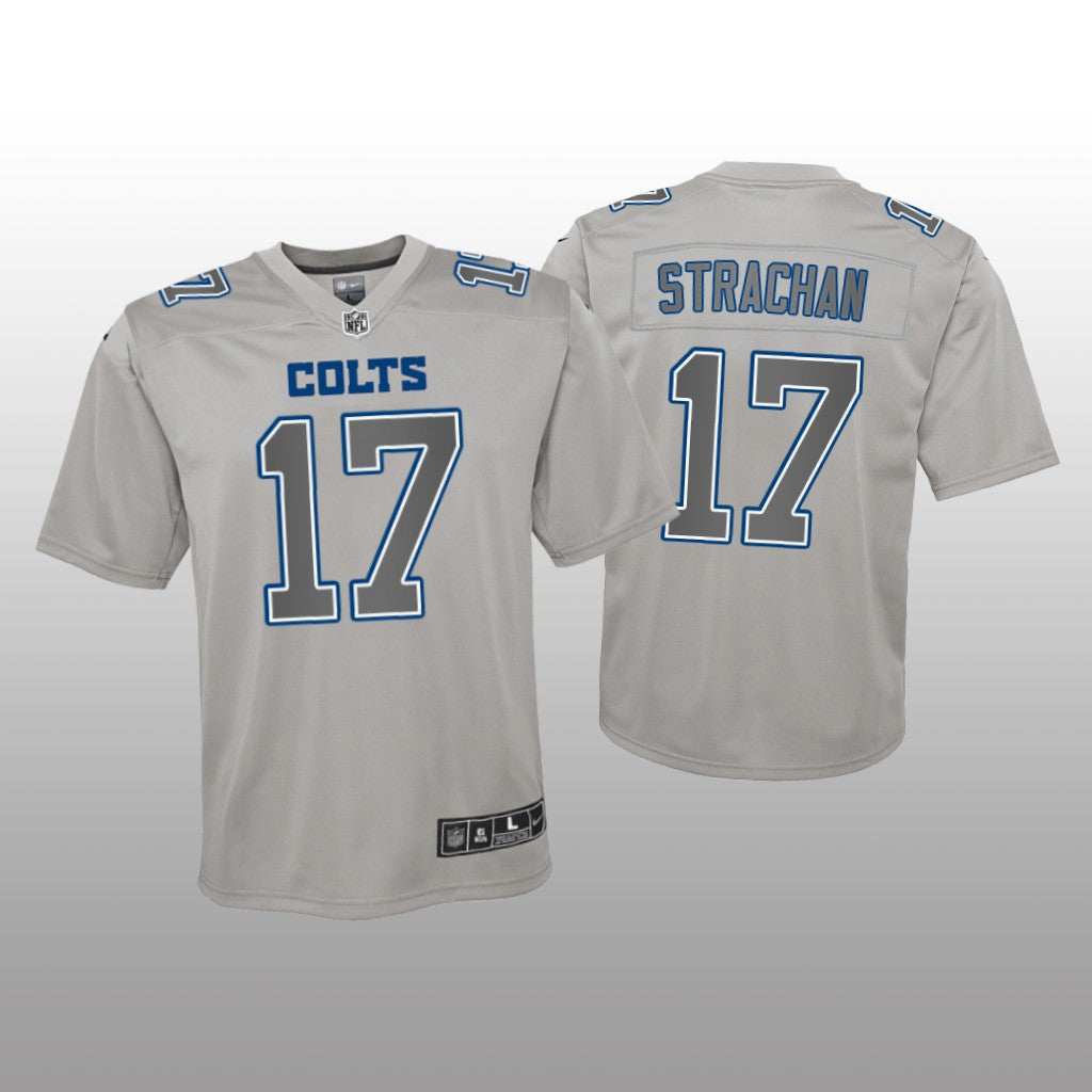 Indianapolis Colts Mike Strachan Gray Jersey Atmosphere Fashion Game Youth