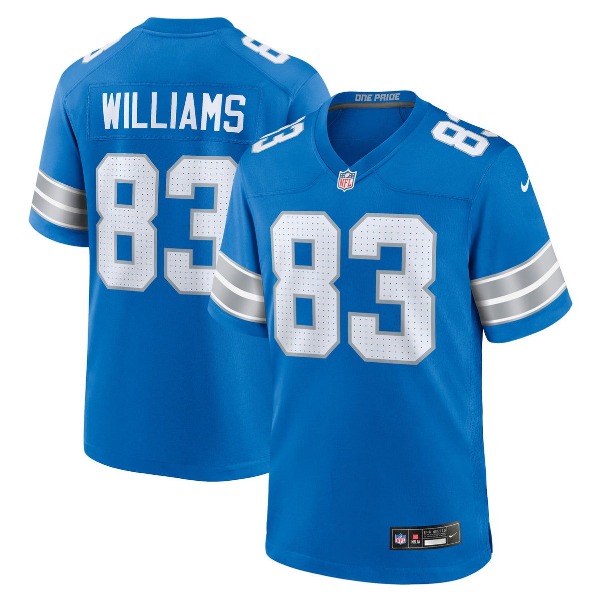 Isaiah Williams Detroit Lions Nike Game Jersey Blue