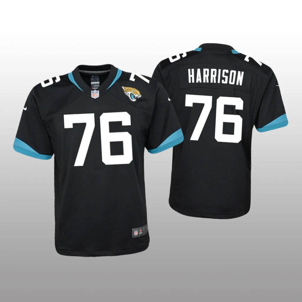 Jacksonville Jaguars Anton Harrison Black Jersey Game Youth