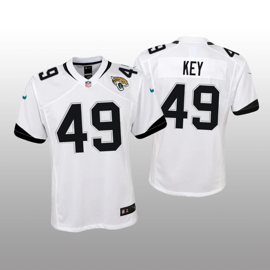 Jacksonville Jaguars Arden Key White Jersey Game Youth
