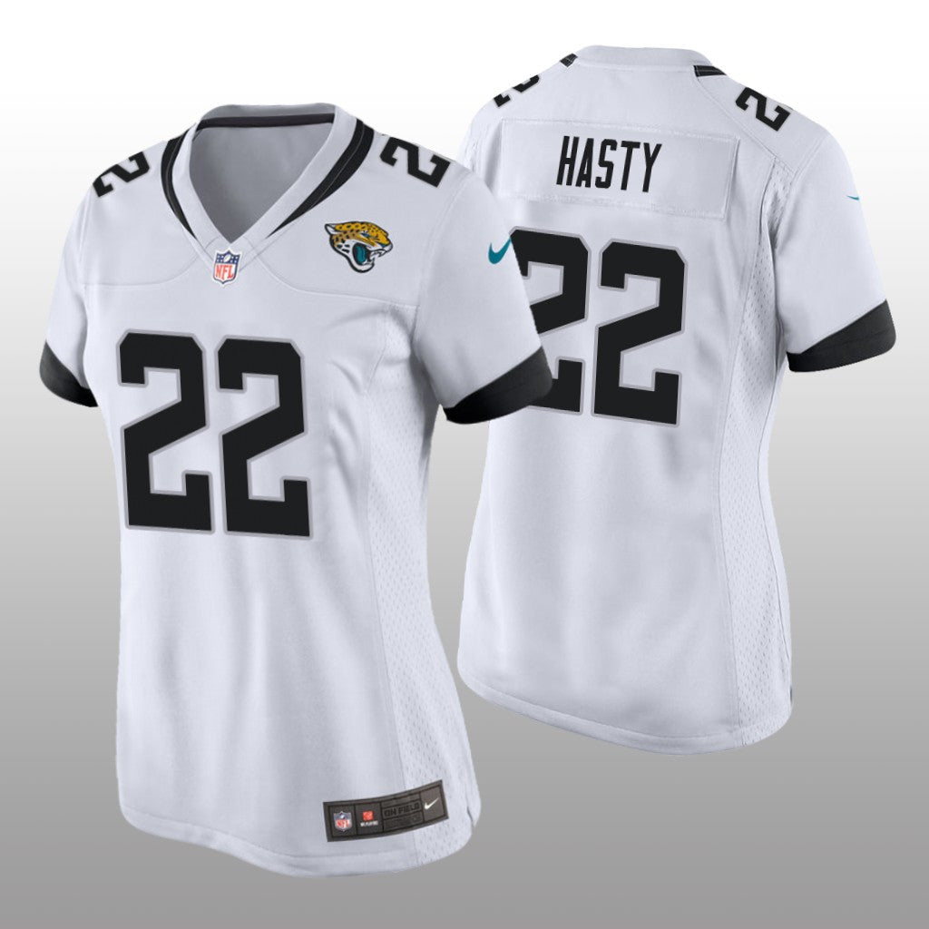 Jacksonville Jaguars JaMycal Hasty White Jersey Game Women's