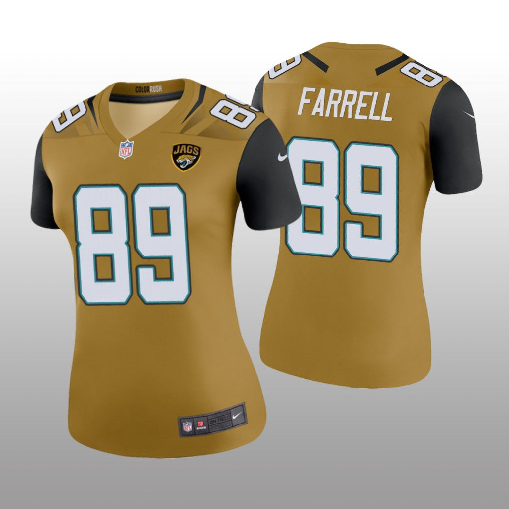 Jacksonville Jaguars Luke Farrell Gold Jersey Color Rush Legend Women's